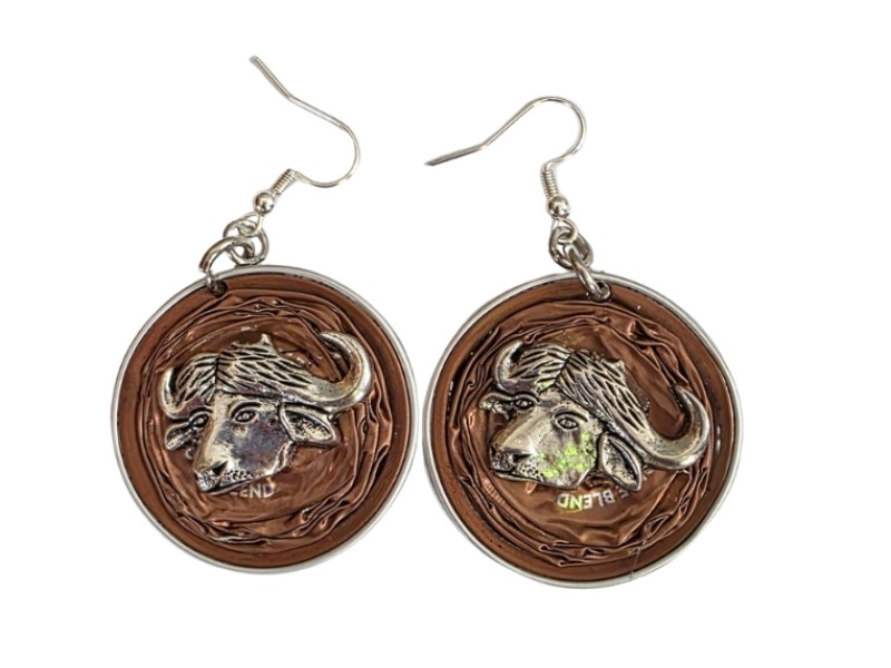 Coffee Pod Buffalo Earrings